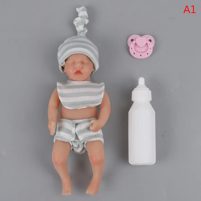 15cm Mini Reborn Baby Doll Girl Doll Full Body Silicone Realistic Artificial Toy