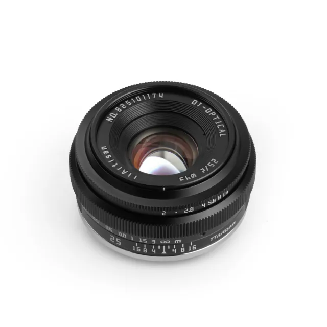 TTartisan 25mm F2 Fixed Manual APS-C Frame Lens for Nikon Fuji Sony M4/3 Sigma