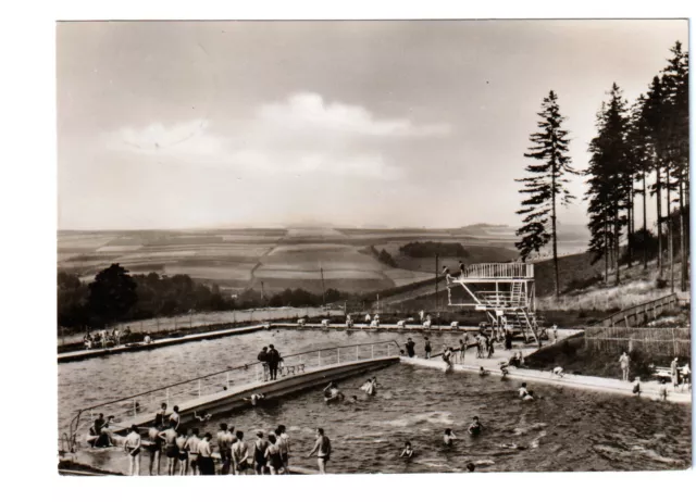 uralte AK Raschau Erzgebirge Sommerbad 1969 //20