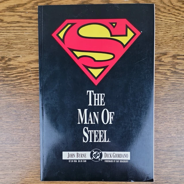 Superman: The Man Of Steel TPB DC Comics 1993 HTF Black Cover John Byrne