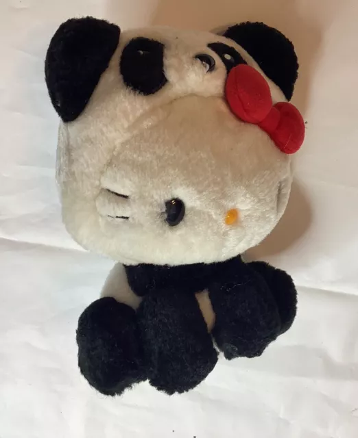 Sanrio HELLO KITTY  Panda Costume  Plush Animal Cat Teddy Bear