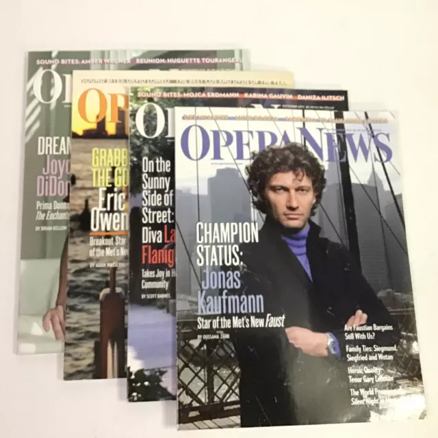 OPERA NEWS Magazines Set of 4 - Joyce DiDonato, Eric Owens, Jonas Kaufmann 2011