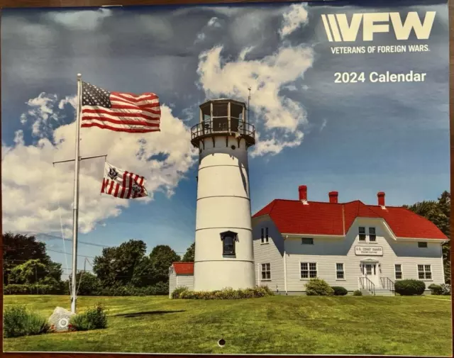 HANGING WALL CALENDAR Year 2024 Monthly Calendar VFW all Proceeds to