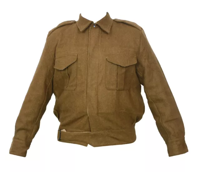 WW2 British 37 Pattern Battle Dress Uniforme Tunique en laine (Moyen - 40")...