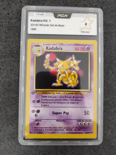 [PCA 6] Pokemon Card Kadabra 32/102 - Base Set - Wizards Edition 1 FR
