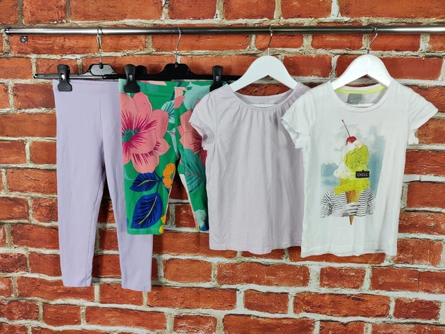 Girls Bundle Age 5-6 Years Next Bench H&M Leggings T-Shirts Summer Set 116Cm