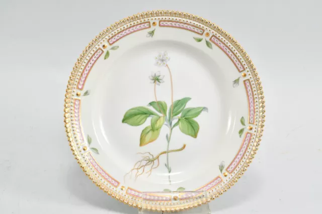 M57J10- Royal Copenhagen Flora Danica Porzellan Teller mit Siebenstern Pflanze