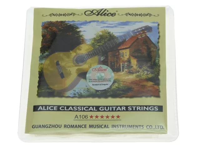 Clear Nylon Classical Guitar String Hard Tension Set of 6 Guitar Strings