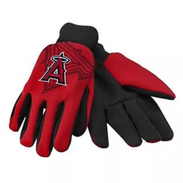 Anaheim Angels Red Raised Team Logo Licensed MLB Sport Utility Gloves-Brand New!
