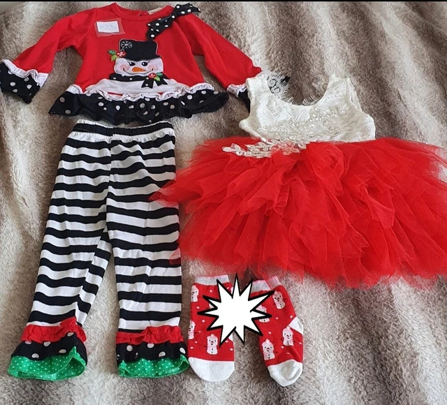 bundle joblot christmas clothes size 90 top bottom set dress samgami bby kids