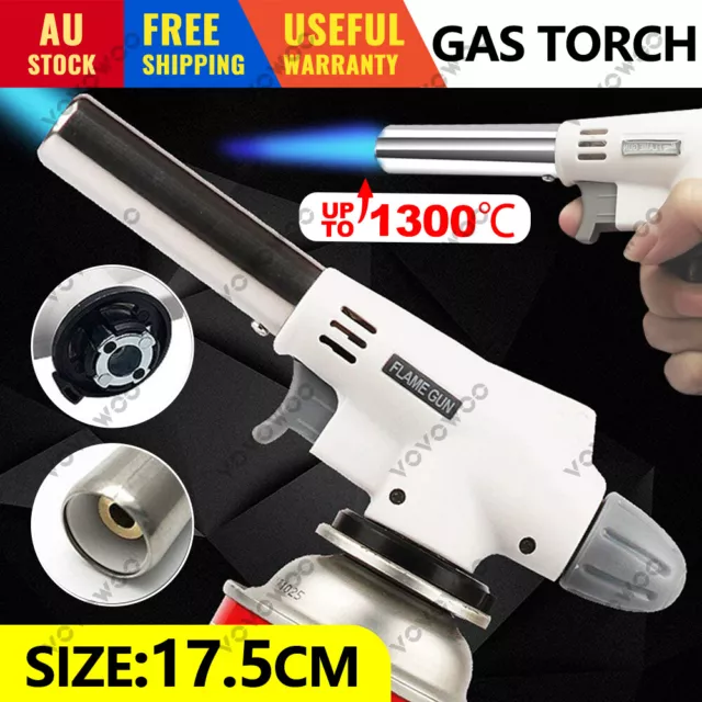 Butane Gas Torch Blow Camping Iron Welding Soldering Fire Lighter Frame Gun AU