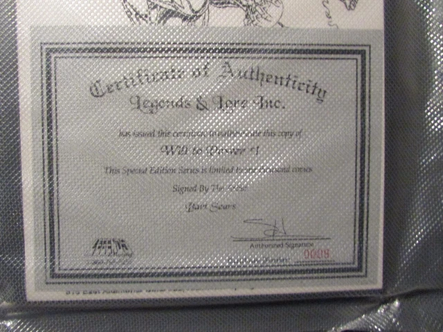 1994 WILL TO POWER #1 NM 9.4 Signed w/ COA #9/1000 Bart Sears 2
