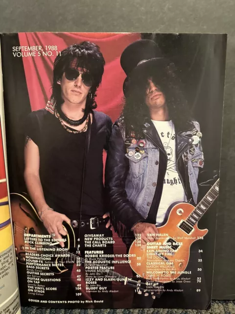 1988 September GUITAR Magazine, Izzy & Slash, Guns n Roses (B25) 2