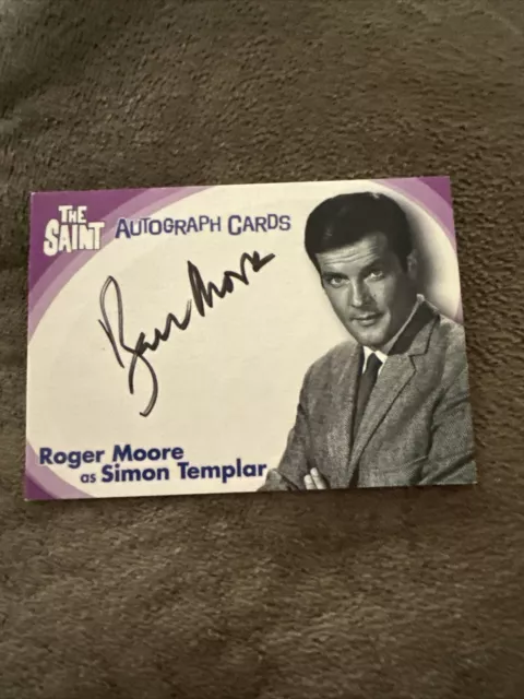 2003 ROGER MOORE As Simon Templar AUTOGRAPH CARD The Saint SA1