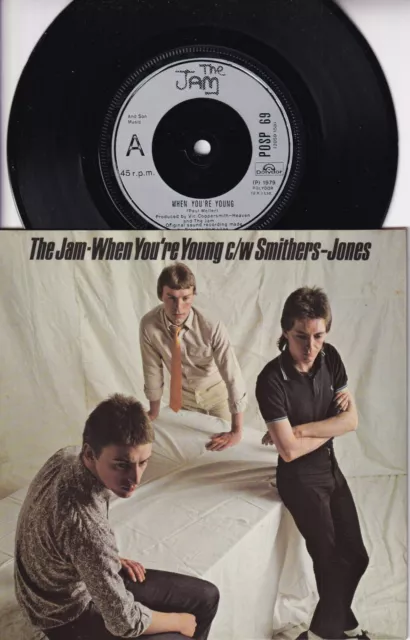 70s New Wave Pop Paul Weller THE JAM when you're young 1979 UK 7" Vinyl 45 Mint