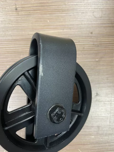 Sliding Wood Barn Door Hardware Roller Set Hardware (Big Black Wheel) 10