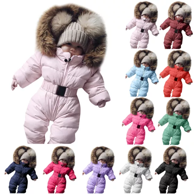 New Infant Baby Winter Suit Boy Girl Jacket Hooded Jumpsuit Warm Thick Baby Coat