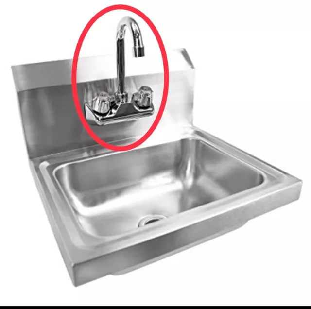 Hand Wash Sink TAP ONLY REPLACEMENT For Commercial Catering Kitchen Steel