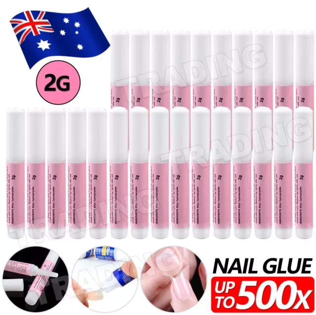 5-500X 2/3g Strong Nail Glue Adhesive For Fake Nail Set Nail Tips Acrylic Nails