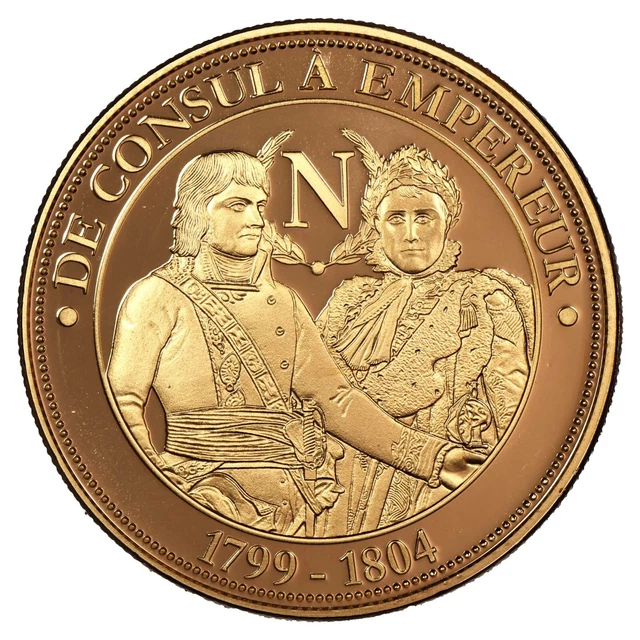 Médaille Napoléon 2010 – Retraite De Moscou – Cuivre Argenté Et Doré, Capsule Et Certificat