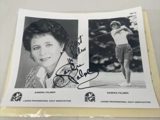 LPGA Sandra Palmer Signed Auto 8 X 10 B/W Picture Golf With COA