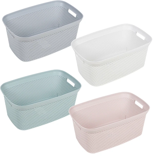 35 LITRE PLASTIC Laundry Basket Lid Washing Bin Hamper Large Capacity