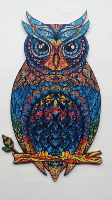 Woodbests Creative Wooden Jigsaw Puzzle, Charming Owl. 113 pieces.