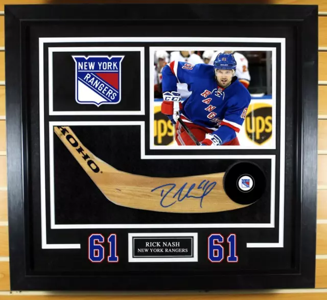 Rick Nash New York Rangers Signed Autographed Stick Blade Frame Display