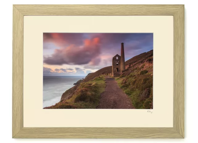 Wheal Coates sunset, Cornwall. 7x5, A4 or A3 photograph mounted or framed
