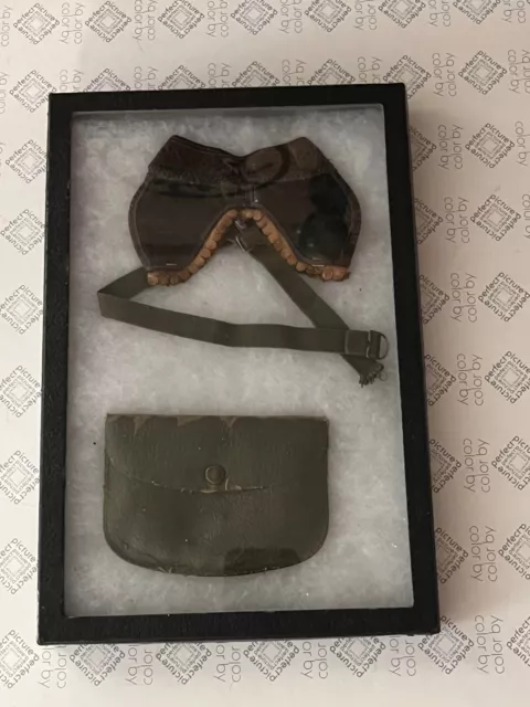 WW2 Folding goggles, Army-USMC, 1944 Green lens WW2 Folding goggles, Army-USMC, 1944 Green lens