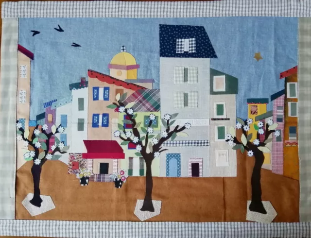 Quadro Collage di stoffe (piazzetta di Parigi)