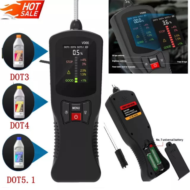 KFZ Bremsflüssigkeitstester LCD Bremsflüssigkeitsprüfer Bremsflüssigkeit Tester