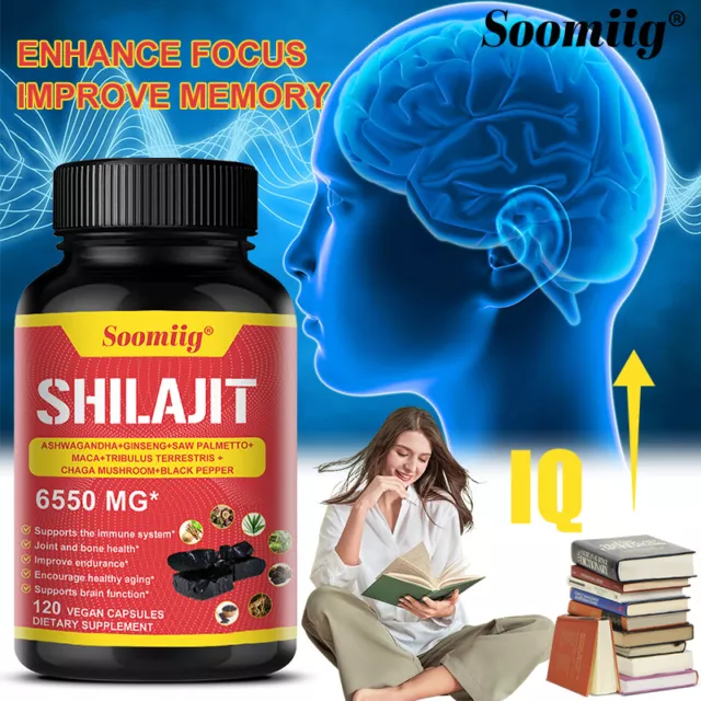 Himalayan 6550mg Organic Shilajit Energy, Stamina & Immunity Booster Brain Power