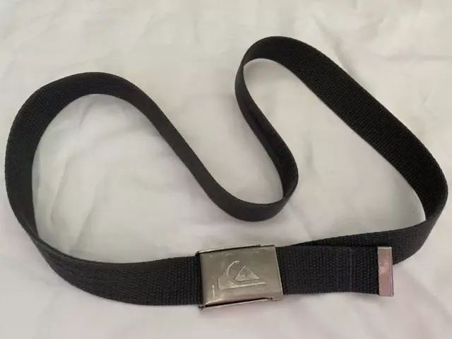 Quiksilver Logo Bottle Opener Buckle Web Belt Olive Green 45" Total Length