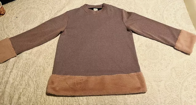 strickpullover mit Fellbündchen in rosa Gr.40N niedlich 3