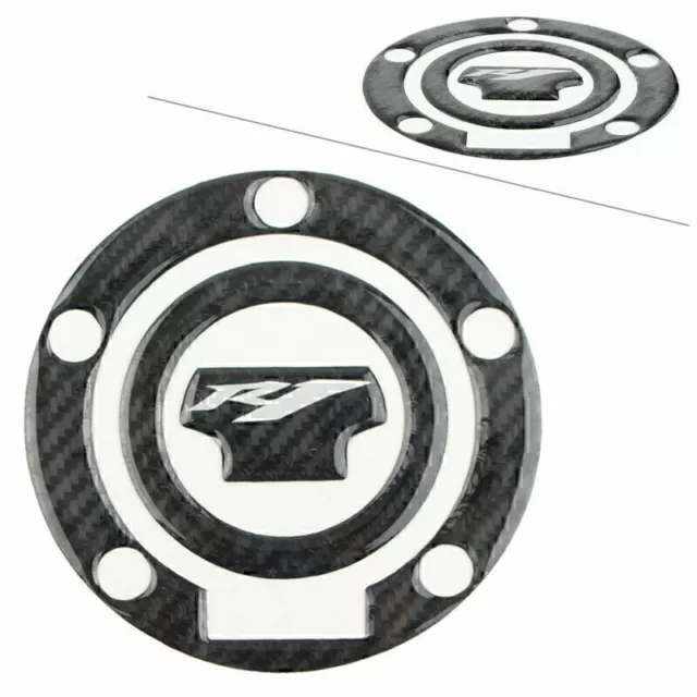 Carbon Fiber For Yamaha YZF1000 YZFR1 R1M Gas Cap Cover Fuel Tank 3D Decal Motor