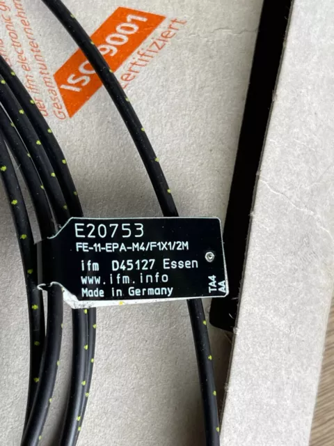 Ifm Efector 200 E20753 Fiber Optic Cable Fe-11-Epa-M4/F1X1/2M New 3