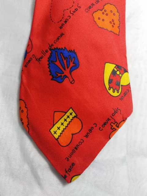 Jc De Catelbajac 100% Silk Tie Cravatta Vintage Seta Vintage Made In Italy O1267
