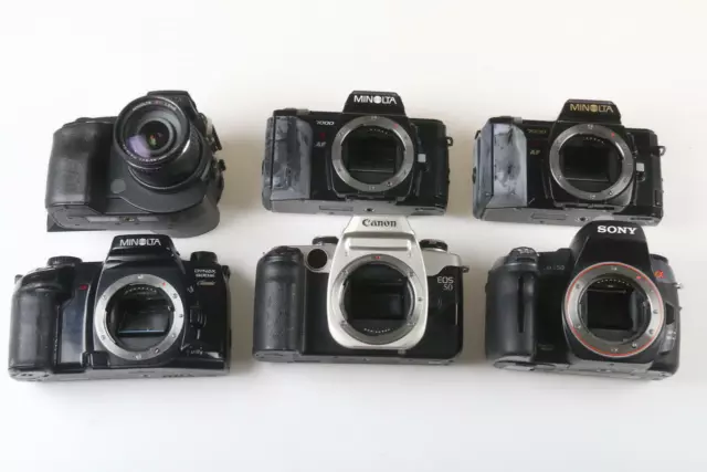 Konvolut diverse SLR Kameras - 6 Stück Bastlergeräte