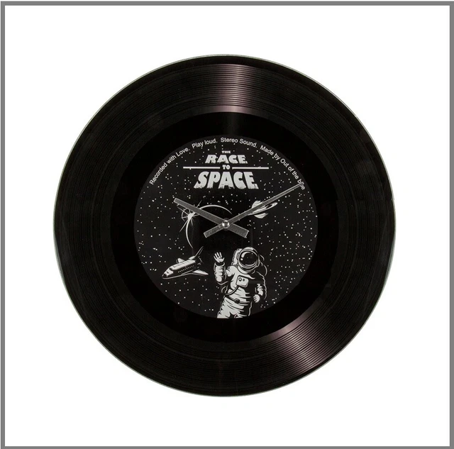 Horloge Murale Vintage Dyna Time Space Age - Plexiglass Transparent - Années 1970