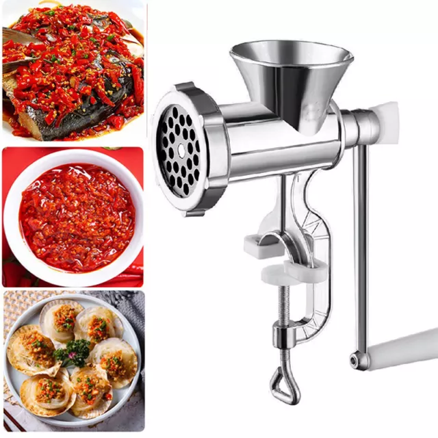 Heavy Duty Manual Meat Grinder Mincer Stuffer Sausage Pasta Filler Maker Machine