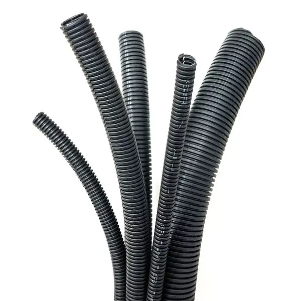 Flexible Convoluted Tubing - Split - Unsplit Conduit Black All Sizes & Lengths