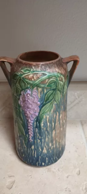 Vintage Roseville Wisteria 10.5" Vase