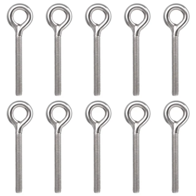 Bulloni Ad Occhiello In Acciaio Inox 304 M4X10 - 10 Pezzi Per Sollevamento E Fissaggio