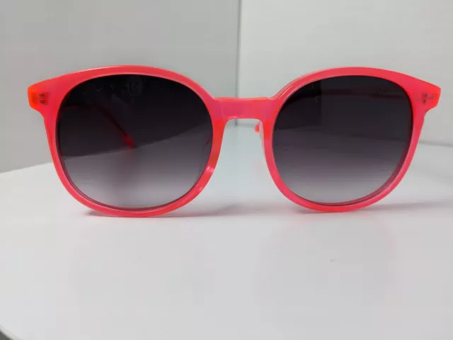 Matthew Williamson by Linda Farrow Hot Pink Metal & Acetate Cat Eye Sunglasses