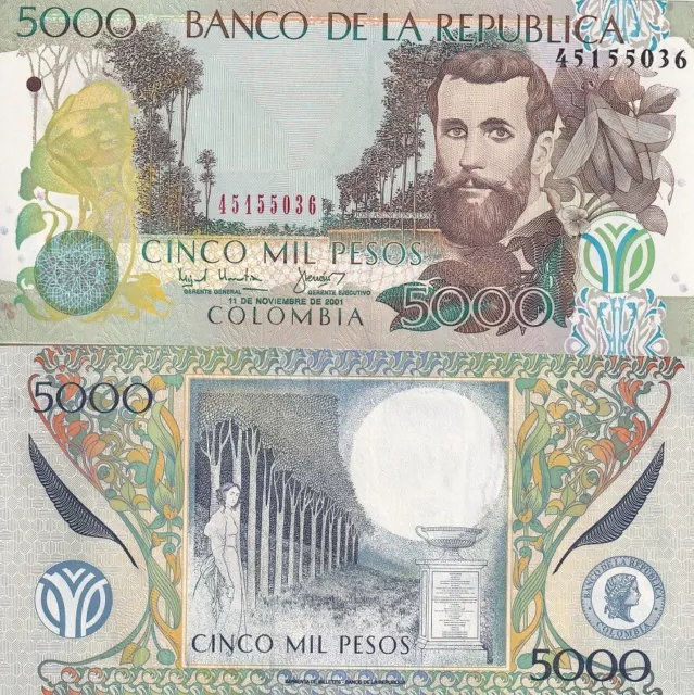 Colombia 5000 Pesos 11-11-2001 P 452 a UNC