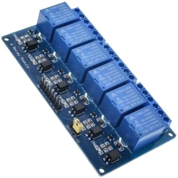PROTOPIC RELAY MODULE With Optocoupler, 6 Channel, 5V DC, 1/2/4/6/8