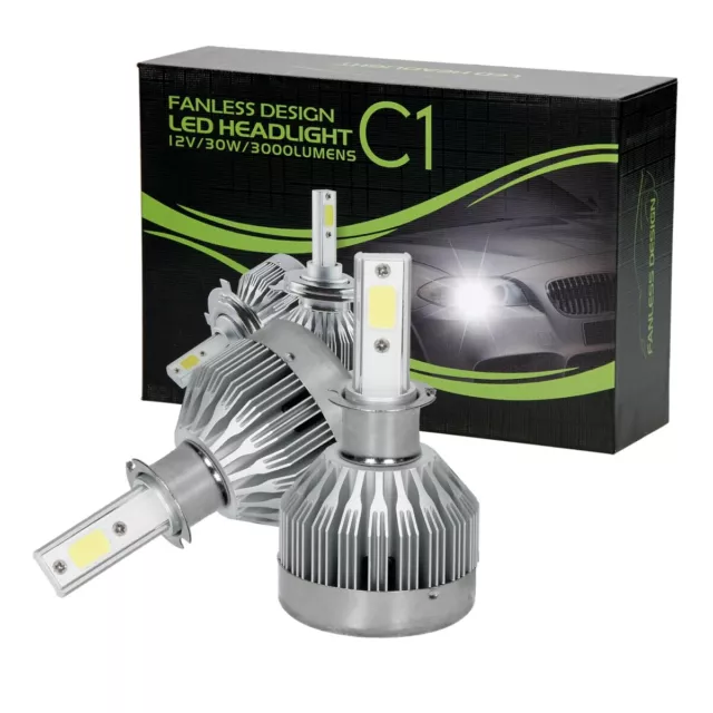 Set 2X Bombillas lámpara halogena H3 luz blanca tipo Xenon 6000 K 12 V 15 W