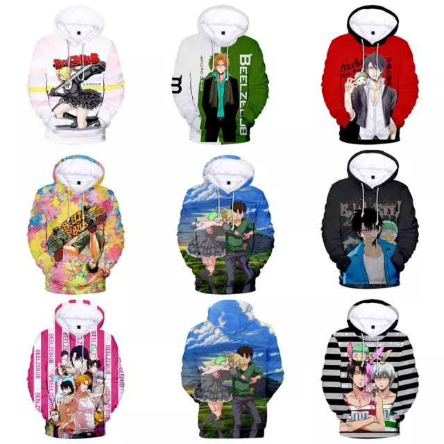 Cosplay Anime Beelzebub Hilda 3D Hoodies Adult Kids Sweatshirt Jacket Costumes