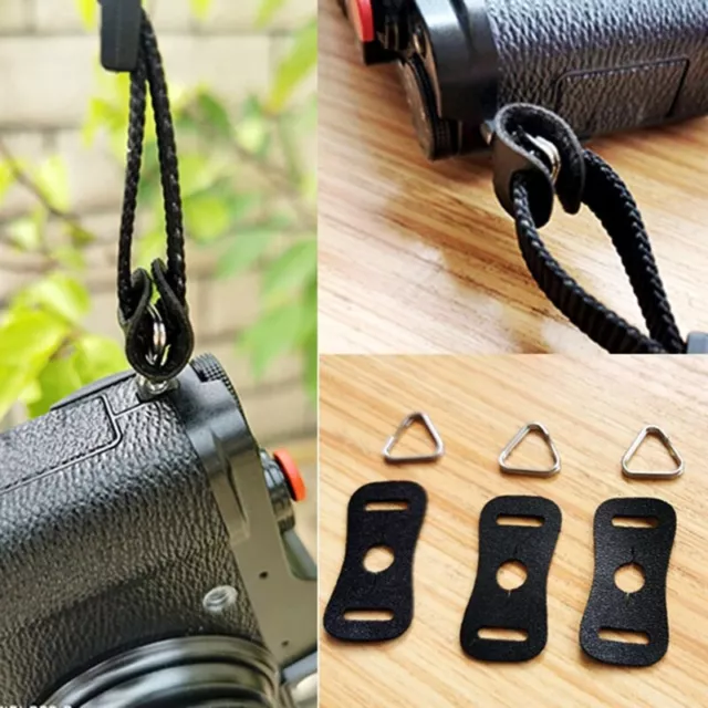 1 Pair Split Rings Camera Strap for D Rings Leather Protector Cover
